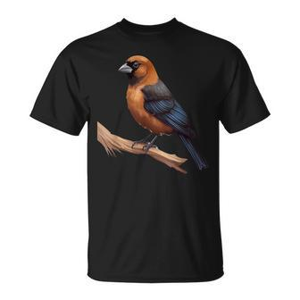 Brown Headed Cowbird Lover Illustration T-Shirt | Mazezy