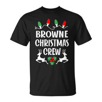 Browne Name Gift Christmas Crew Browne Unisex T-Shirt - Seseable