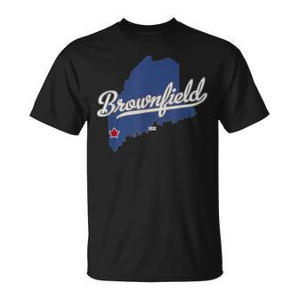 Brownfield Maine Me Map T-Shirt | Mazezy