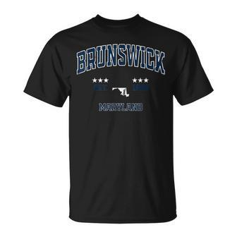 Brunswick Maryland Md Vintage Athletic Navy Sports Souvenir T-Shirt | Mazezy CA