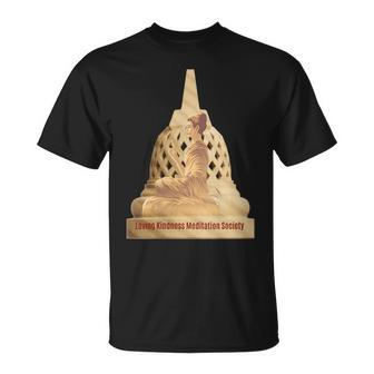 Buddha Borobudur Mindfulness Metta Lovingkindness Meditation T-Shirt | Mazezy