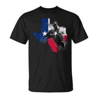 Bull-Riding For Men Texas Ranch Rider Cowboy Texan Lone Star Texas Funny Designs Gifts And Merchandise Funny Gifts Unisex T-Shirt | Mazezy