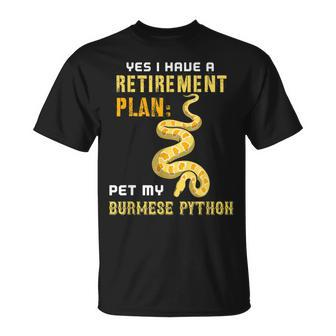 Burmese Python Retirement For Snake Owners T-Shirt | Mazezy
