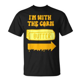Butter Costume I'm With The Corn Couples Halloween Costume T-Shirt - Thegiftio UK