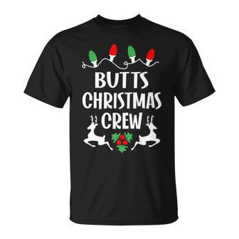 Butts Name Gift Christmas Crew Butts Unisex T-Shirt - Seseable