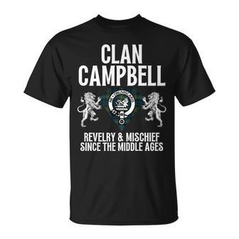 Campbell Clan Scottish Name Coat Of Arms Tartan Family Party Campbell Funny Gifts Unisex T-Shirt | Mazezy