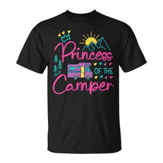 Camping Family Girl Campervan Motorhome Princess Camper Unisex T-Shirt | Mazezy