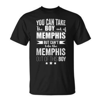 Can Take The Boy Out Of Memphis South Pride Proud Tennessee Unisex T-Shirt | Mazezy