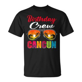 Cancun Mexico Birthday Crew 2023 Vacation Group Matching T-Shirt | Mazezy