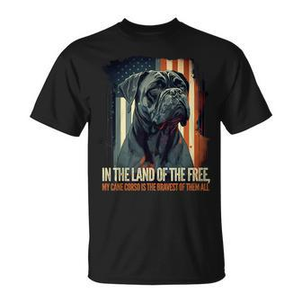 Cane Corso Italian Mastiff Dog Patriotic Usa American Flag Unisex T-Shirt | Mazezy