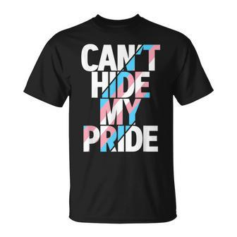 Cant Hide My Pride Transgender Trans Flag Ftm Mtf Lgbtq Unisex T-Shirt | Mazezy
