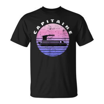 Capitaine French Pontoon Captain Boat Owner Boating T-Shirt | Mazezy