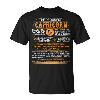 Capricorn Worst Temper Dangerous When Provoked T-Shirt | Mazezy CA