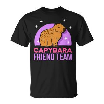 Capybara Friend Team Lover Animal Capybaras Rodent Unisex T-Shirt - Monsterry CA