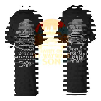 Carry On My Wayward Son Vintage Retro Funny Patriotic Patriotic Funny Gifts Unisex T-Shirt | Mazezy