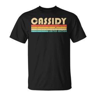 Cassidy Surname Retro Vintage 80S 90S Birthday Reunion T-Shirt | Mazezy