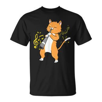 Cat Playing Clarinet T-Shirt | Mazezy