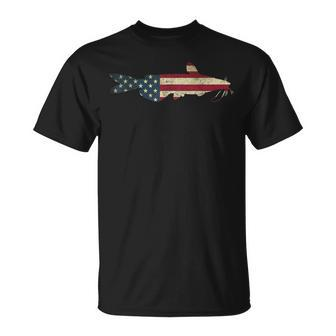 Catfish American Flag Catfishing Patriotic Fisherman T-Shirt | Mazezy UK
