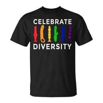 'Celebrate Diversity' Bisexual Feminist Lesbian Pride T-Shirt | Mazezy