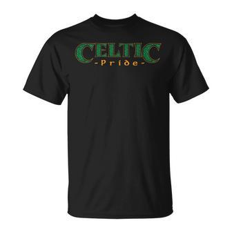 Celtic Pride - Irish Scottish Design Green And Orange Unisex T-Shirt | Mazezy
