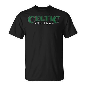Celtic Pride - Irish Scottish Design Green And White Unisex T-Shirt | Mazezy