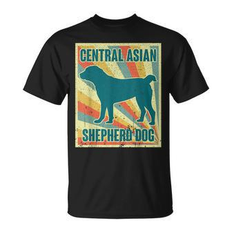 Central Asian Shepherd Dog Vintage Style Silhouette T-Shirt | Mazezy