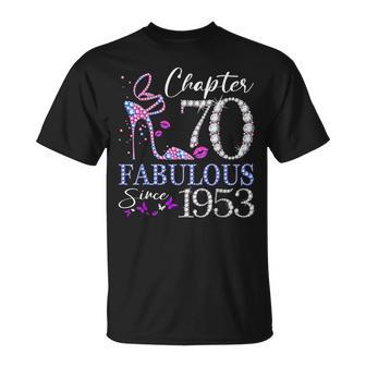 Chapter 70 Fabulous Since 1953 70Th Birthday Queen Diamond T-Shirt | Mazezy
