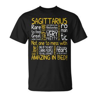 Characteristics Of Sagittarius T-Shirt | Mazezy AU