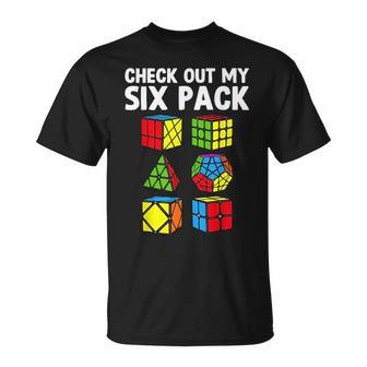 Check Out My Six Pack Puzzle Cube Funny Speed Cubing Unisex T-Shirt - Seseable