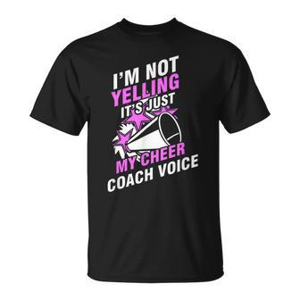 Cheerleading Cheer Coach Voice Cheering Squad Unisex T-Shirt | Mazezy