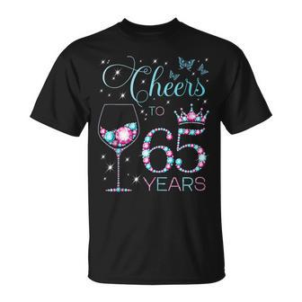 Cheers To 65 Years Old 65Th Birthday Party 65Th Happy Bday Unisex T-Shirt | Mazezy