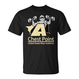 Chest Point Mass Academy Weightlifting Bodybuilding Gym Unisex T-Shirt - Monsterry