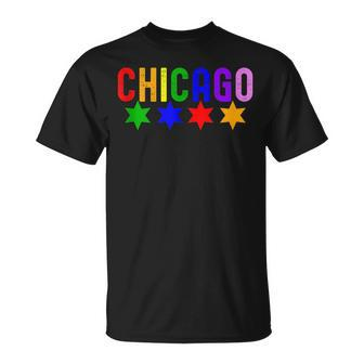 Chicago Flag Lgbtq Gay Pride Pride Month Pride Parade Unisex T-Shirt | Mazezy