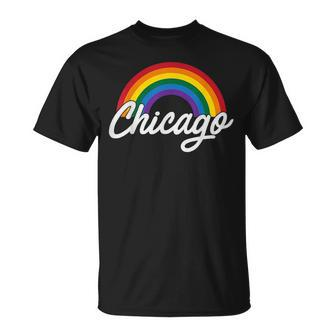 Chicago Pride Gay Pride Gay Flag Unisex T-Shirt | Mazezy