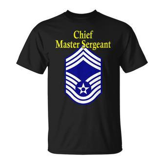 Chief Master Sergeant Air Force Rank Insignia T-Shirt | Mazezy DE