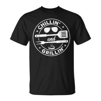 Chillin And Grillin Grill Master Steak Barbecue Bbq Party Unisex T-Shirt | Mazezy