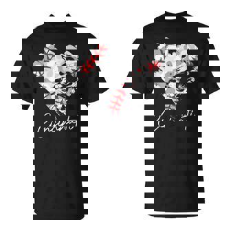 Cincinnati Baseball Heart Camo Graphic Baseball Fans Unisex T-Shirt - Monsterry