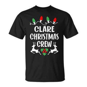Clare Name Gift Christmas Crew Clare Unisex T-Shirt - Seseable