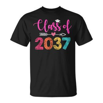 Class Of 2037 Kindergarten Pre K Grow With Me Graduation T-Shirt - Seseable