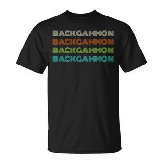 Classic 70'S Vintage Style Backgammon T-Shirt | Mazezy