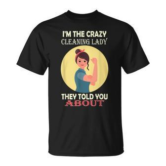 Cleaning Lady Im The Crazy Cleaning Lady Housekeeper T-shirt - Thegiftio UK