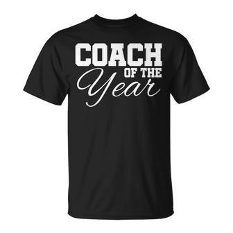 Coach Of The Year Sports Team End Of Season Recognition T-Shirt | Mazezy