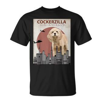 Cockerzilla Cocker Spaniel Dog Lovers T-Shirt | Mazezy