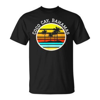 Coco Cay Bahamas Vacation Palm Trees Sunset T-Shirt | Mazezy