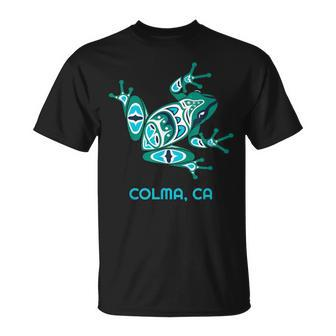 Colma Ca Frog Pacific Nw Native American Indian T-Shirt | Mazezy