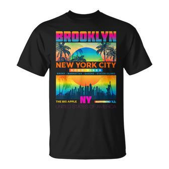 Colorful Brooklyn New York City T Urban New York City T-Shirt | Mazezy