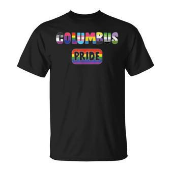 Columbus Gay Pride Lgbt Asexual Bi Lesbian Pan Genderqueer Unisex T-Shirt | Mazezy