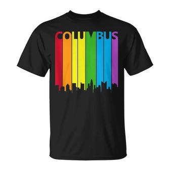 Columbus Skyline Lgbt Pride Unisex T-Shirt | Mazezy