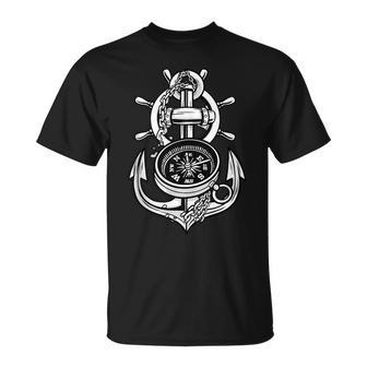 Compass Anchor Sring Wheel Unisex T-Shirt | Mazezy