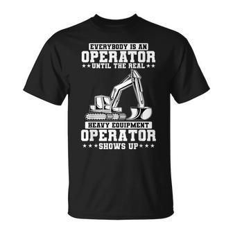 Construction Worker Excavator Heavy Equipment Operator Construction Funny Gifts Unisex T-Shirt | Mazezy DE